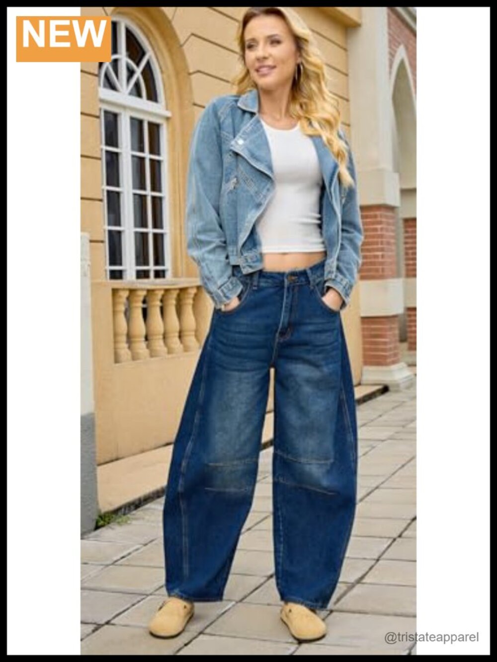 Wide Leg Mid Rise Baggy Boyfriend Jeans Y2k Denim Ankle Pants - Picture 5 of 6